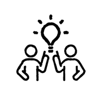 Icon für die Beteiligungsstufe Konsultation bzw. Mitarbeit